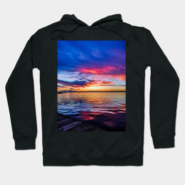 Rainbow Sunset in Thessaloniki Hoodie by GRKiT